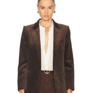 Nili Lotan Diane Corduroy Blazer in Espresso size 4